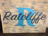 Family Name Sign  12" X 24"  CODE10